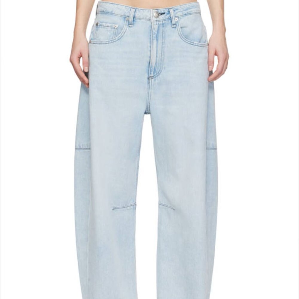 rag & bone Blue Straight Charlie High-Rise Barrel Jeans